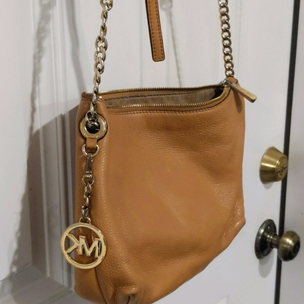Michael Kors Camel Leather Shoulder Bag